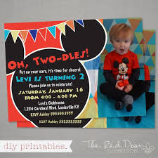 Mickey Mouse Clubhouse Birthday Invitation Personalized