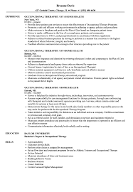 therapist occupational resume samples
