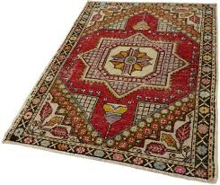 vine beige and red anatolian rug for