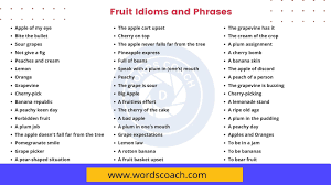 100 fruit idioms and phrases word coach