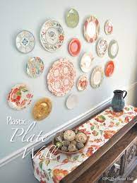 plastic plate wall and dining room
