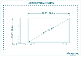 40 inch tv dimensions