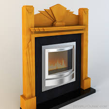 Art Deco Fireplace Mantel With