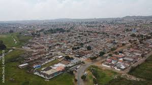 Aerial View Of Soweto Township Situated