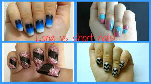 nail designs for long and short nails