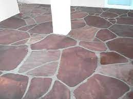 Flagstone Flooring After Sealing With