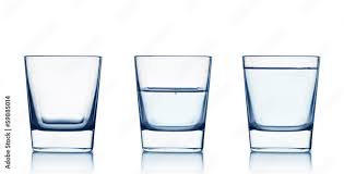 Empty Half And Full Water Glasses