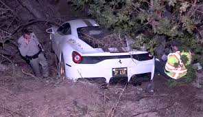 285 luxury cars for sale. Ferrari Crashes Into Ravine After Driver Veers Off Brea Canyon Road To Avoid A Raccoon Orange County Register