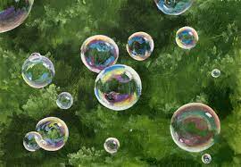 Realistic bubble painting