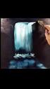 Oil painting of moon-lit waterfalls on 18x24 canvas- time-lapse ...