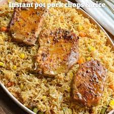 Instant Pot Pork Chops And Rice gambar png