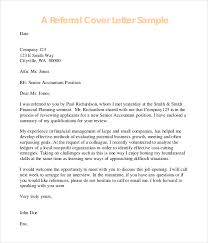 Sample Cover Letter With Referral 