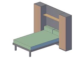 Wooden Double Bed Design With Wall