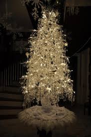 White Christmas Crystal Tree You Can Add Santa Holiday