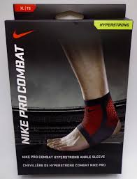 Nike Pro Combat Hyperstrong Ankle Sleeve Adult Xl Black Red
