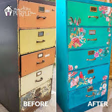 filing cabinet makeover from rusty