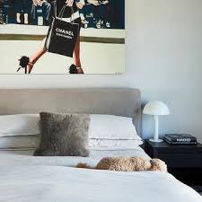 Large Chanel Wall Art Over Headboard