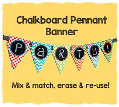 chalkboard pennant banner in the hoop