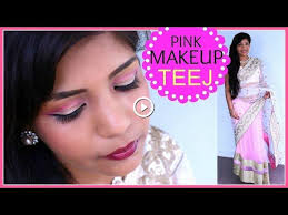 teej festival indian makeup tutorial