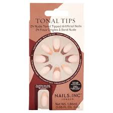 nails inc tonal tips artificial nails pack of 24