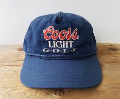 Vintage Coors Light Beer Golf Hat Original Blue Snapback Promo Rope Lined Baseball Cap Retro Embroidered Old School Hipster Breweriana In 2020 Coors Light Golf Hats Hats