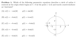 Which Of The Following Parametric
