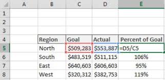 B Calculating Percent Of Goal In Excel