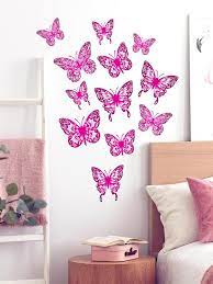 Pink Erfly Home Decor Wall Sticker