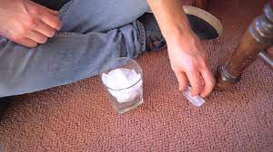 how to fix carpet dents use ice cubes