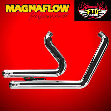Magnaflow Chrome Bandit Staggered 2 Into 2 Exhaust Harley