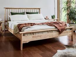 rome double bed frame in natural