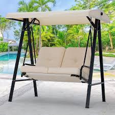 Aecojoy 2 Person Metal Patio Swing With