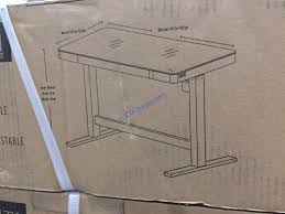 Easily adjusts from sit to stand with the push of a button. Costco 2000859 Tresanti Adjustable Height Desk Size Costcochaser
