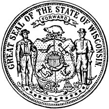 Cuttable (vinyl ready vector image). State Seal Wisconsin State Wisconsin Seal