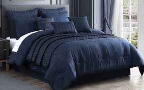 Desy 10 Piece Queen Blue Comforter Set