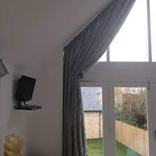 Window curtains are made of with high quality nylon, and are easy to clean. Shaped Windows Hot House Blinds And Curtains Window Treatments Living Room Window Treatments Angled Windows