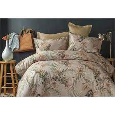 printed satin double bed duvet cover set