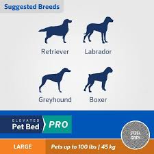coolaroo cooling elevated pet bed pro large fits in 48in crates steel