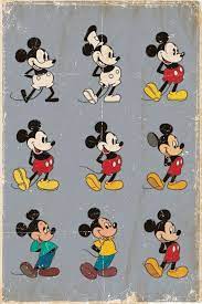 Poster Mickey Mouse Evolution Wall
