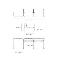arya modular sofa with open end solstice open left