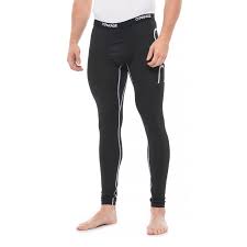 Mypakage Black White Pro Series Base Layer Pants For Men