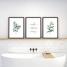 Set Of 3 Printable Wall Art Bathroom