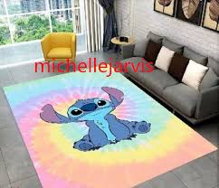 3d lilo sch tie dye floor rug carpet