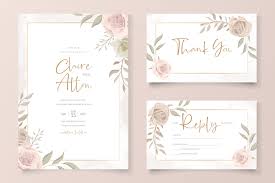 wedding invitation card template with