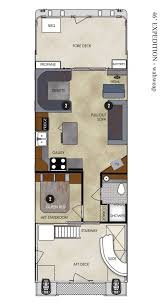 floor plan 46 ft expedition houseboat