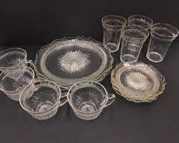 Vintage Clear Glass Scalloped Edge