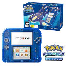 Nintendo 2DS Console (Transparent Blue) with Pokémon Alpha Sapphire |  Pokemon, Pokémon alpha sapphire, Console