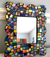 Mosaic Mirror Scalloped Edge Stained