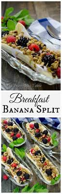 Skip your favorite neighborhood ice cream parlor (it's probably not open for breakfast anyhow), and head to your kitchen for a banana split. Breakfast Banana Split Art From My Table