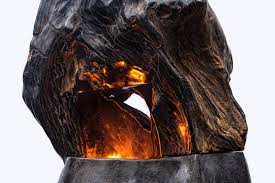 Petrified Wood Fireplace Designed